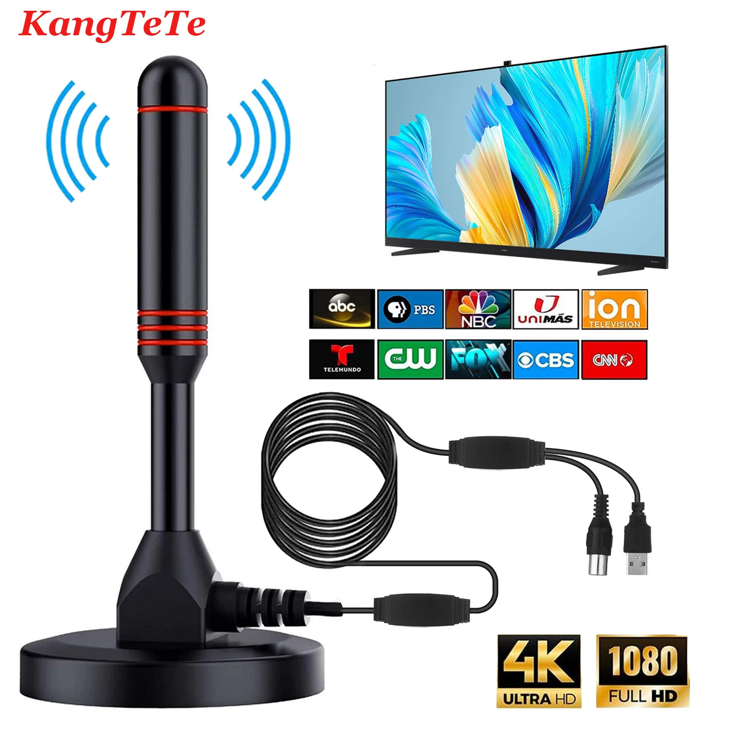 ANTENA HDTV 4K SignalMax™, Televisión Gratuita Sin límites