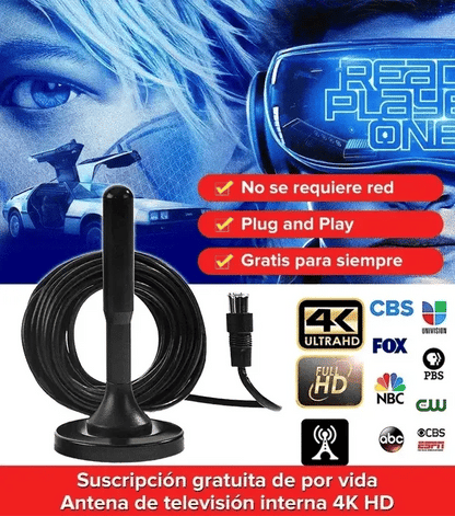 ANTENA HDTV 4K SignalMax™, Televisión Gratuita Sin límites