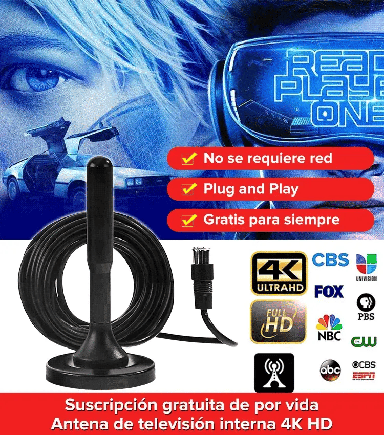 PROMOCIÓN ANTENA HDTV 4K - Televisión Gratuita Sin límites
