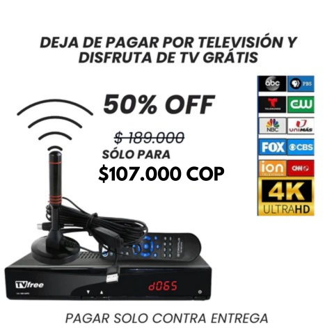 PROMOCIÓN ANTENA HDTV 4K - Televisión Gratuita Sin límites